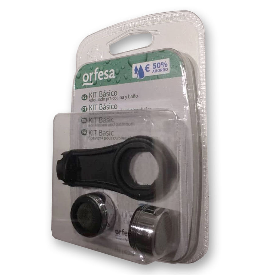PACK 2 Aireadores Ahorradores 50 por ciento + llave limpieza Orfesa M24