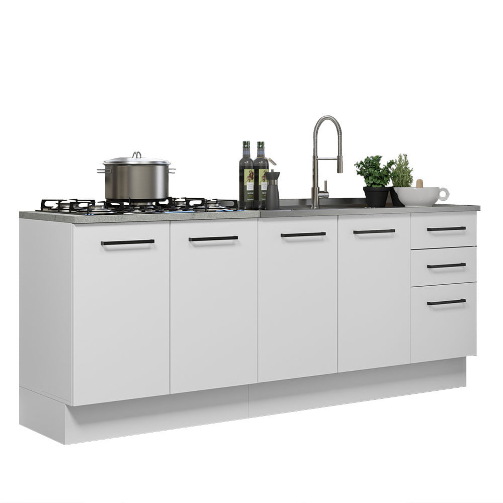 Kit 2 Muebles Cocina Madesa Agata (Sin Tapa y Fregadero)