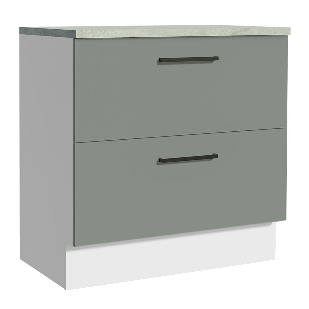 Mostrador 80 cm 2 Cajones Agata Madesa