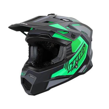Casco Hro Mx03 Proop Gris Verde L