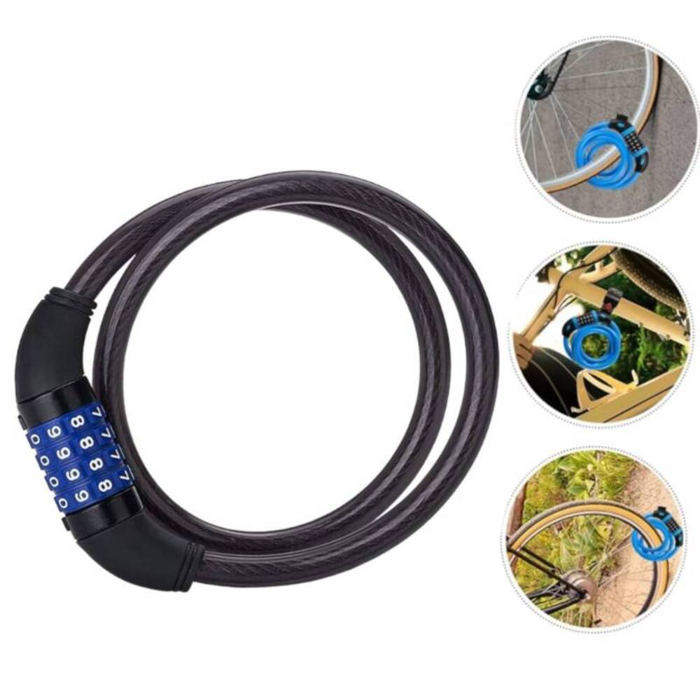 Cadena 120cm Acero Antirrobo Para Moto Bicicleta Con Clave De Seguridad Dark