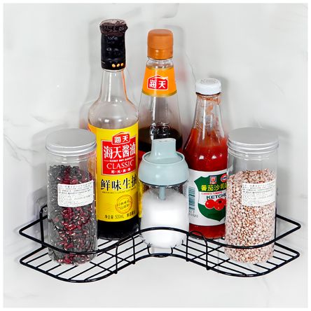 Organizador Esquinero para Cocina con Adhesivo Negro