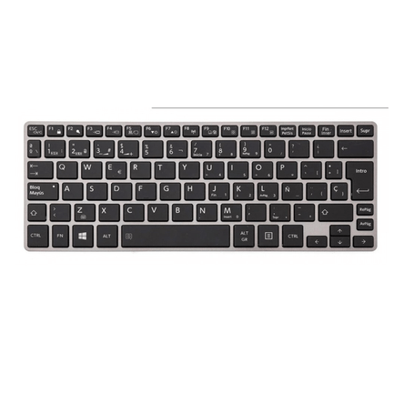 Teclado Compatible con Laptop Toshiba PORTEGE Z30-a3201l Z30-A Z30-B Marco Plateado