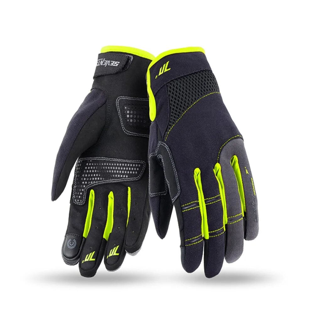 Guantes Seventy Sd-C48 Verano Urban Hombre Negro Amarillo L