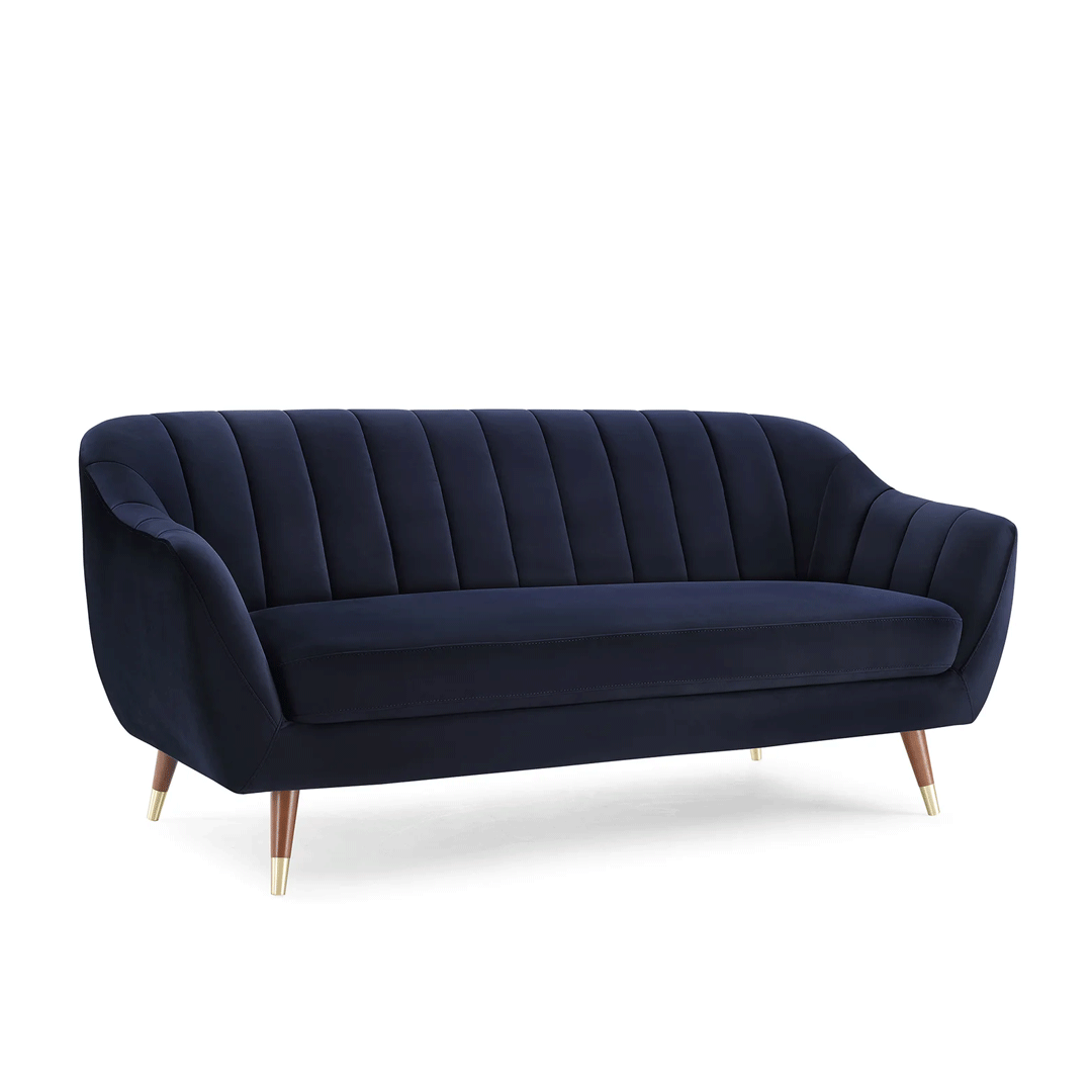 Sofa 3 Cuerpos Coralia Azul Modelarq