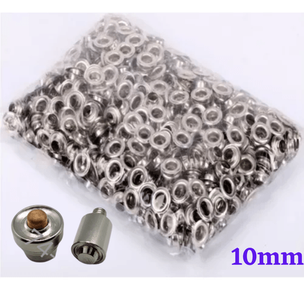 1000 Ojales Ojalillo Ojal Metálico Nro 24 de 10mm Interno Más Troquel 1000 Ojales Ojalillo Ojal Metálico Nro 24 de 10mm Interno Más Troquel