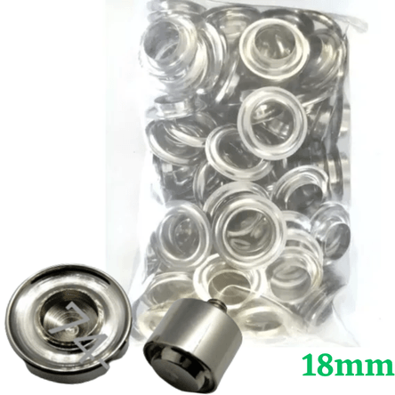 100 Ojales Ojalillo Ojal Metálico Nro 32 18mm Más Troquel 100 Ojales Ojalillo Ojal Metálico Nro 32 18mm Más Troquel