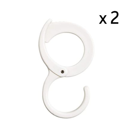Ganchos en S para Colgar en Perchero y Mesa Blanco x2 Ganchos en S para Colgar en Perchero y Mesa Blanco x2