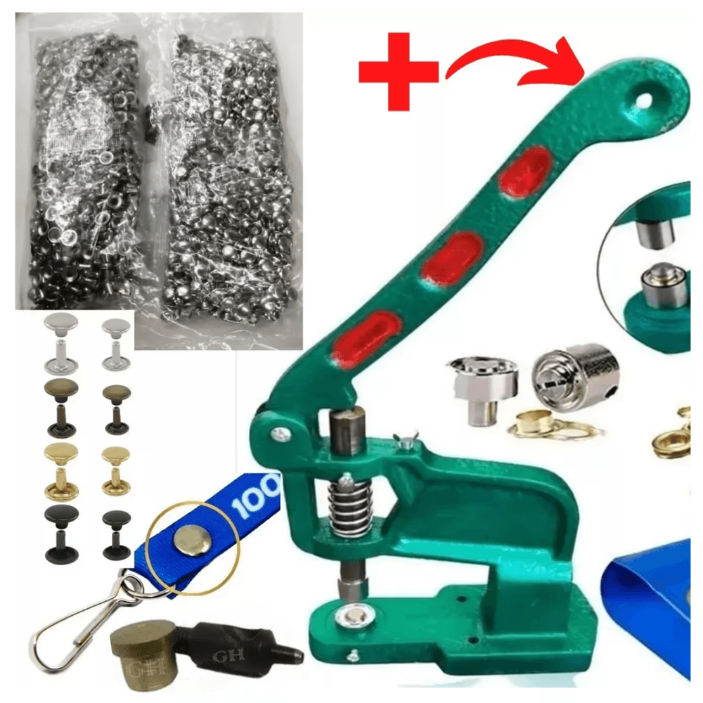 Remachadora Manual con Remaches Troquel Sacabocado Kit Completo Remachadora Manual con Remaches Troquel Sacabocado Kit Completo