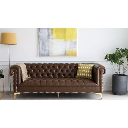 Sofa 3 Cuerpos Chester Gabriel Marron Modelarq