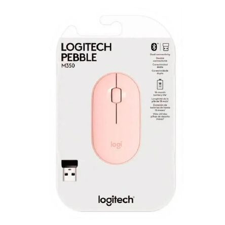 Mouse Logitech Pebble M350 Inalámbrico Rosado Mouse Logitech Pebble M350 Inalámbrico Rosado