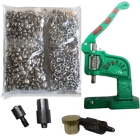 Millar de Remache Simple 9mm Más Juego de Troquel Y Maquina Remachadora Ojaladora Ideal para Lanyard