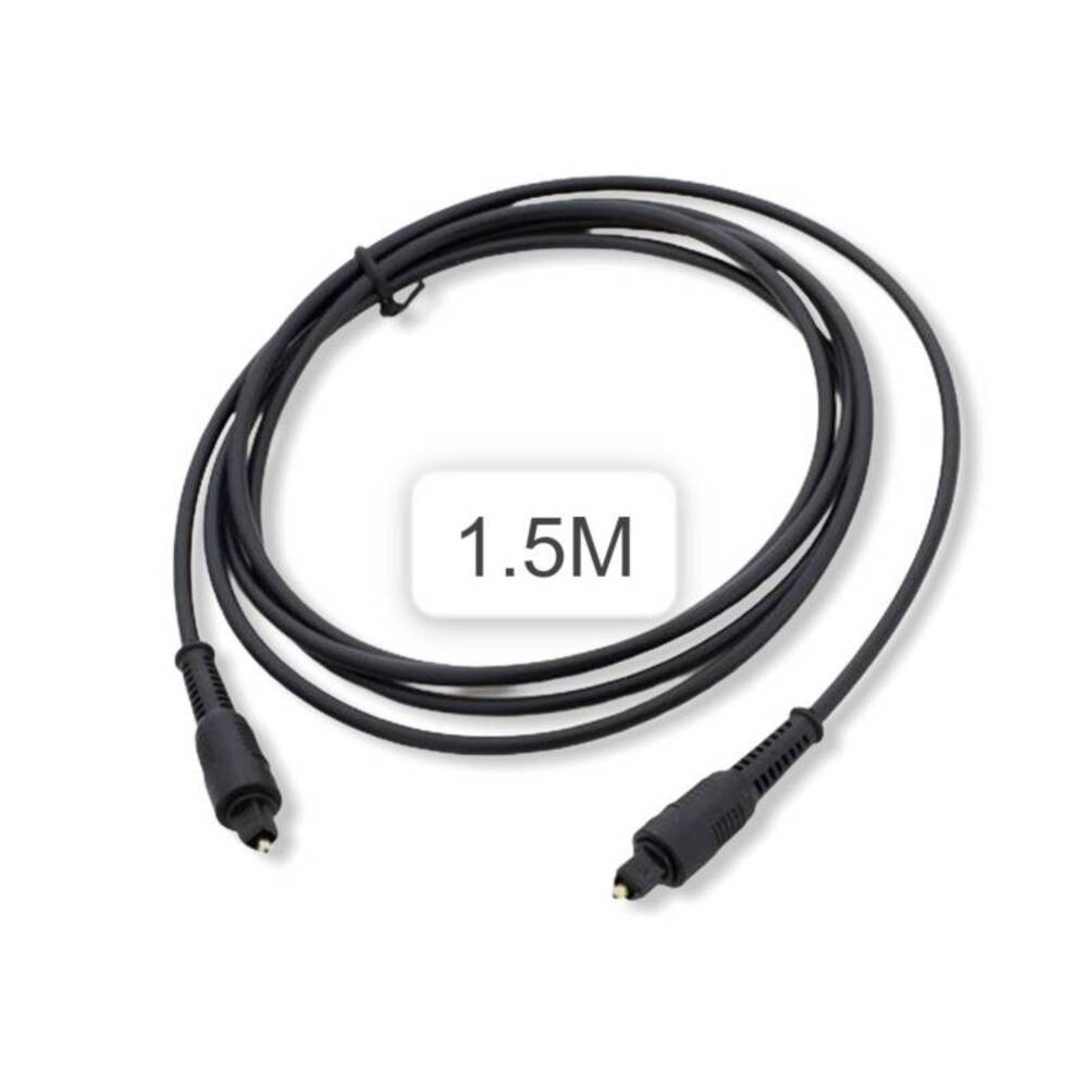 Cable Audio Optico Digital Fibra Optica 1.5 Metros Od 6.0mm Macho Negro