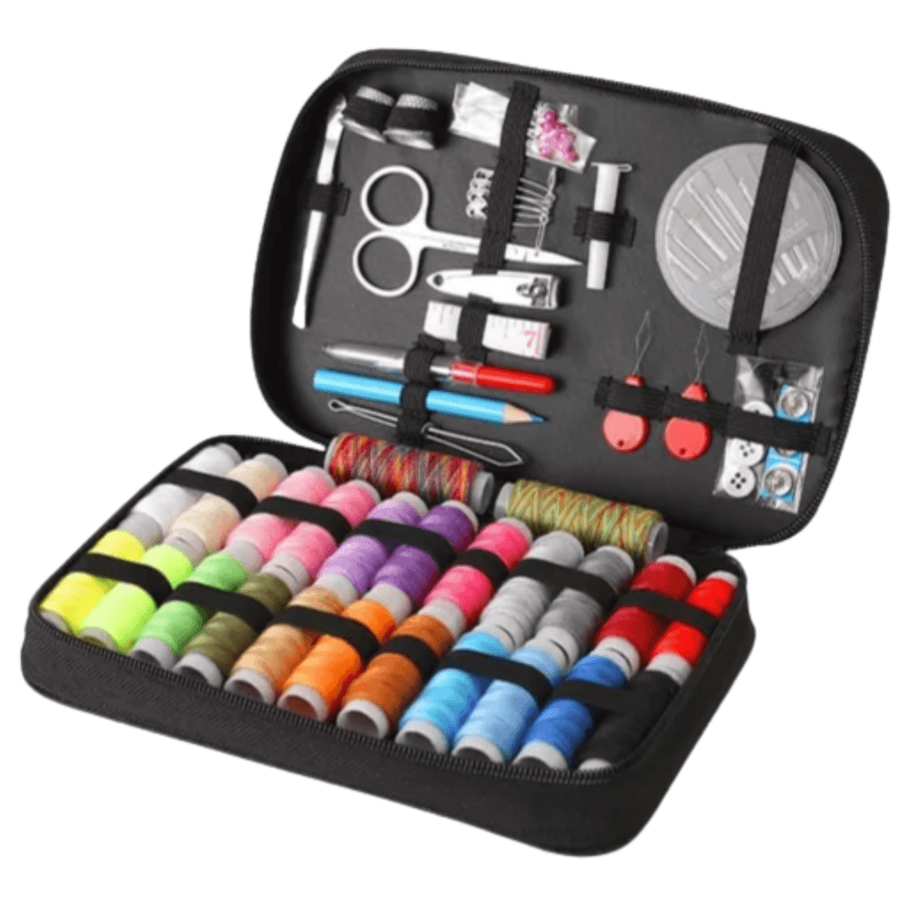 Kit de costura con 10 hilos de colores, agujas y tijeras / sewing