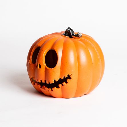 Calabaza Luz Led Interior Plástico 24x20 cm Frank & Mortis Halloween No Incluye Pilas