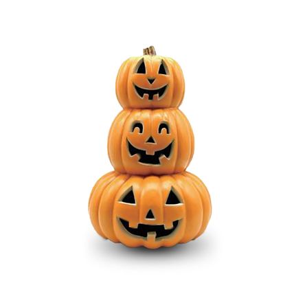 Calabaza Luz Led Interior Plástico 23x34.5 cm Frank & Mortis Halloween No Incluye Pilas