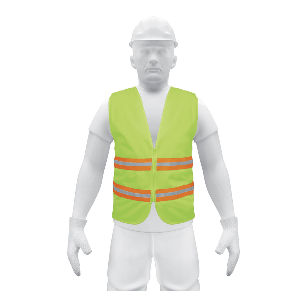 Chaleco de seguridad verde alta visibilidad con cierre Truper 13474 Chaleco de seguridad verde alta visibilidad con cierre Truper 13474