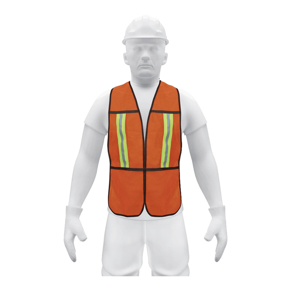 Chaleco de seguridad con cintas reflejantes naranja pretul 21025 Chaleco de seguridad con cintas reflejantes naranja pretul 21025