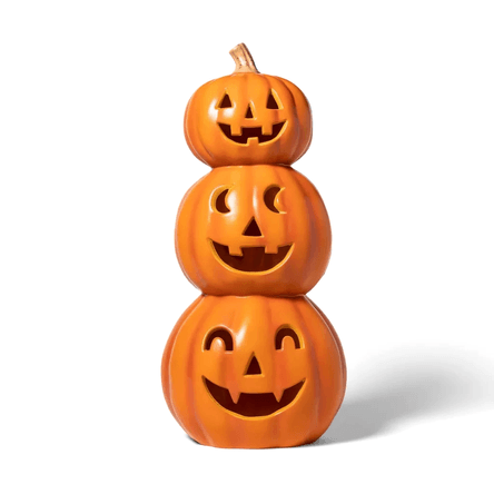 Calabaza Luz Led Interior Plástico 24x53 cm Frank & Mortis Halloween No Incluye Pilas