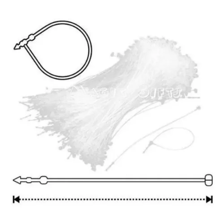 5000 Precintos Cinchos de Seguridad de Plástico Loop Pins Sujetador de Etiquetas Transparente 5000 Precintos Cinchos de Seguridad de Plástico Loop Pins Sujetador de Etiquetas Transparente