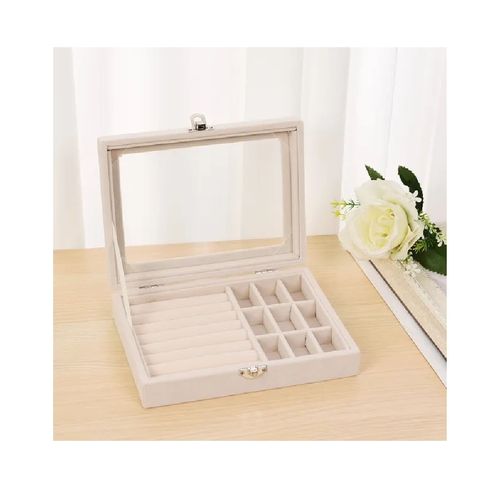 Caja Cofre Joyero Portátil Multiusos para Joyas Pulseras y Aretes Color ...