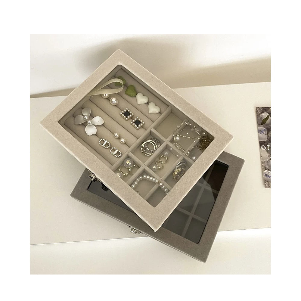 Caja Cofre Joyero Portátil Multiusos para Joyas Pulseras y Aretes Color ...