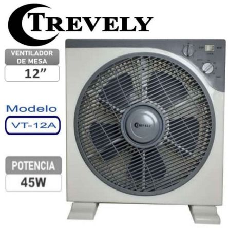 Ventilador mesa Trevely VT-12A - Gris - 12 pulgadas - Gris TRAVELY