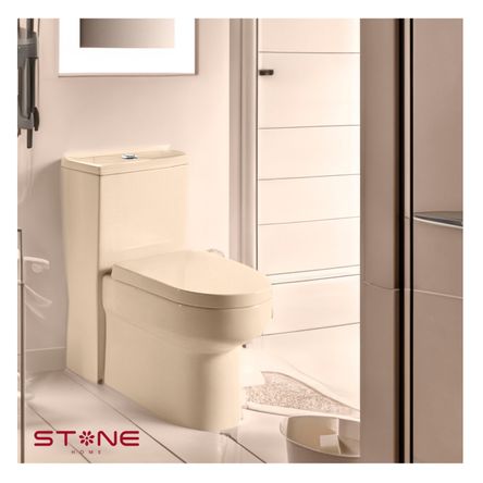 Inodoro One Piece Minimalista Sander Bone Stone STONE HOME