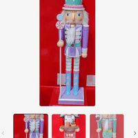 Muñeco Madera Cascanueces 38 cm Navideño