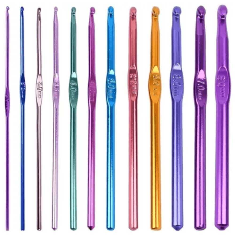 Juego de Ganchos de Ganchillo Agujas de Tejer con Mango de Aluminio para Manos Artríticas Juego de Ganchos de Ganchillo Agujas de Tejer con Mango de Aluminio para Manos Artríticas