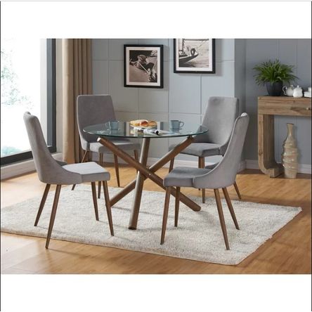 Comedor 4 Sillas Kitiz Pastel Gris Hys Hogar & Espacios