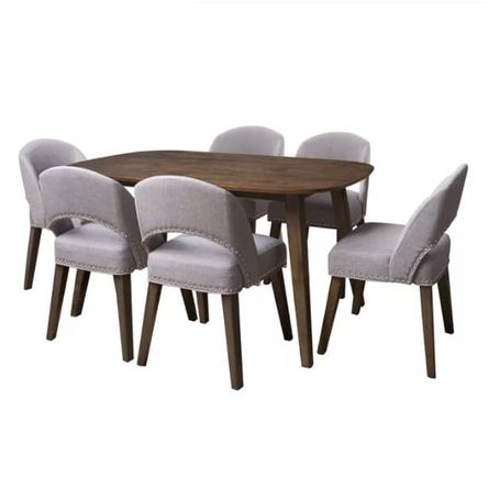 Comedor 4 Sillas Saith Pastel Gris Hys Hogar & Espacios