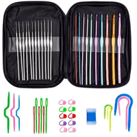 Set de 22 Agujas Crochet Super Completo Más Accesorios Ganchillo