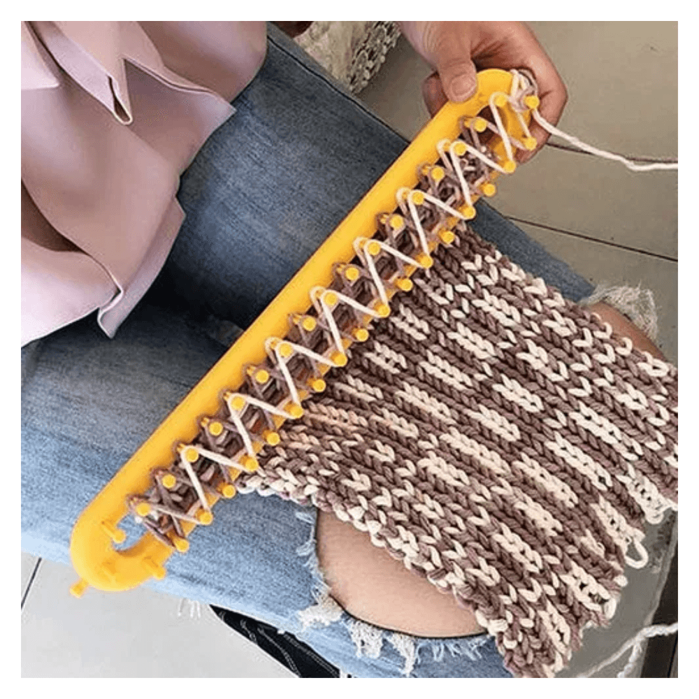 1 juego de telares de tejer telares de madera telar telares de tejido de  lana Kit de tejido de lana bufanda, sombreros, herramientas para hacer