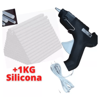 Pistola para Aplicar Silicona Más 1 Kg de Silicona en Barra por 70 Unidades