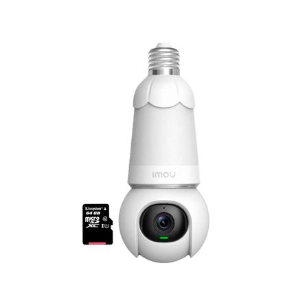 Cámara Inalámbrica Foco Bulb Cam 3Mp 360 Noche Color Sd 64gb Imou