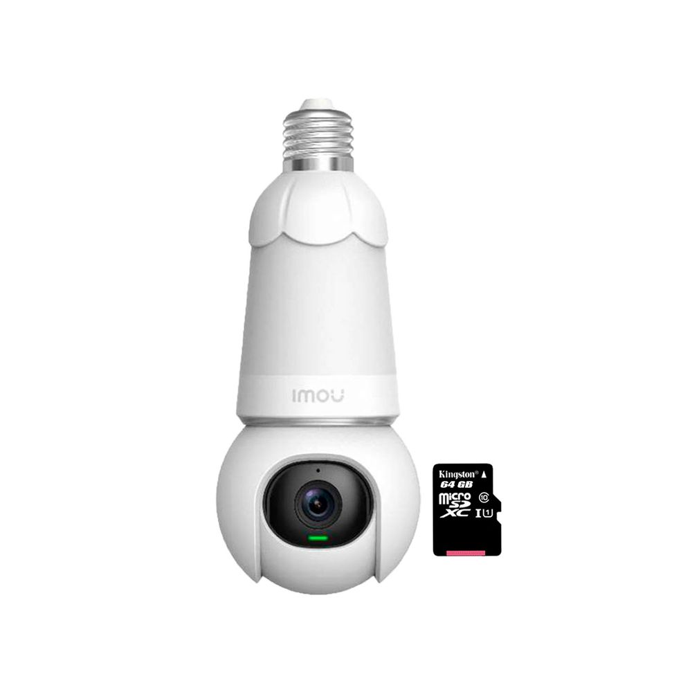 Cámara Inalámbrica Foco BULB CAM 5MP Imou Giro 360 Noche Color + SD 64GB Cámara Inalámbrica Foco BULB CAM 5MP Imou Giro 360 Noche Color + SD 64GB