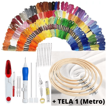 Set de Agujas Mágica para Bordado Más Hilos de Bordar Más Tela con Bastidores Bambú Set de Agujas Mágica para Bordado Más Hilos de Bordar Más Tela con Bastidores Bambú