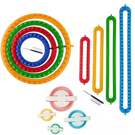 Kit de Manualidades con Telar Aro de Tejer Largo Redondo Telares Circular Pompones Kit de Manualidades con Telar Aro de Tejer Largo Redondo Telares Circular Pompones