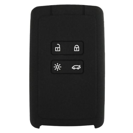 Cobertor de Llave Smart Card en Silicona color negro 04 Botones para Renault