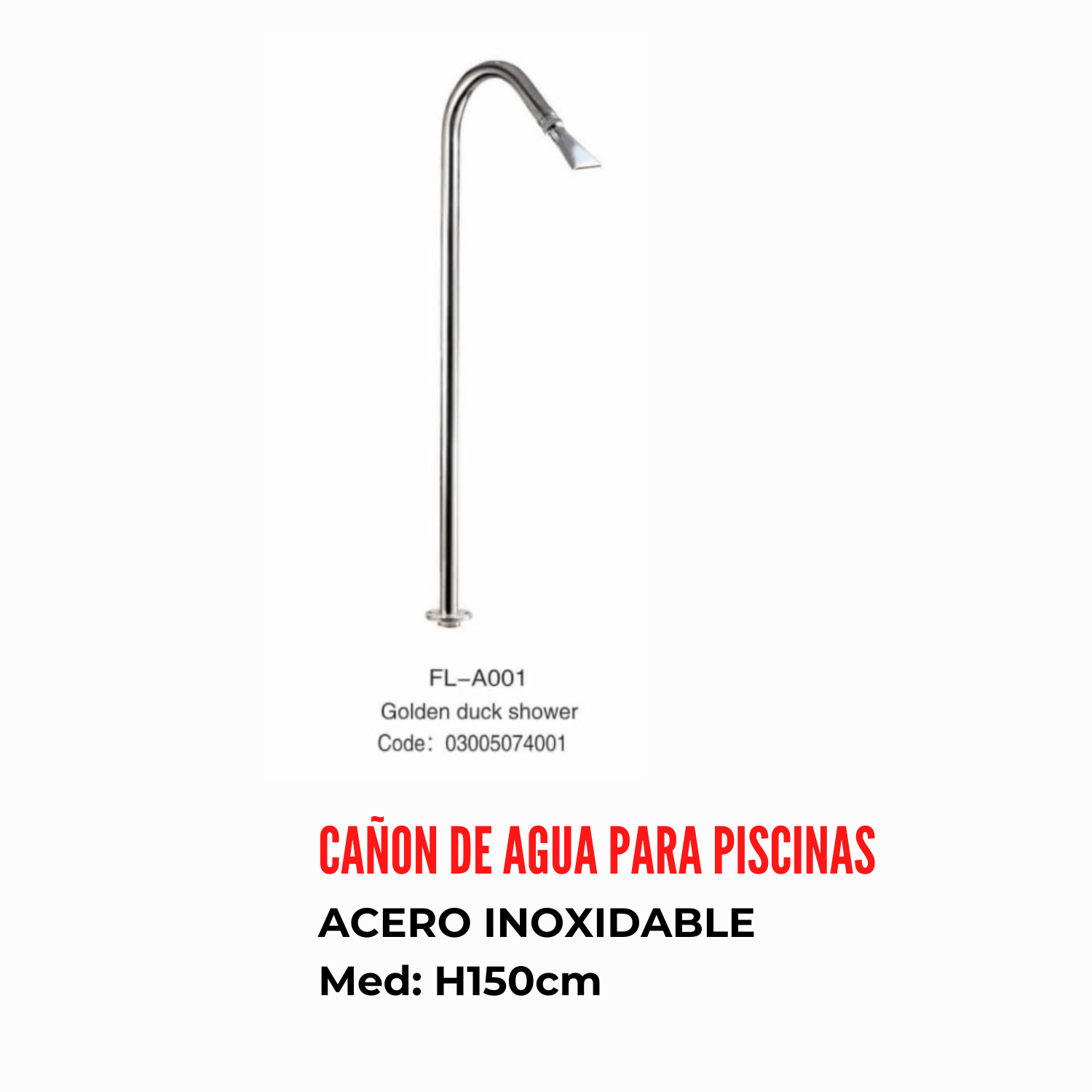 Cañon de Acero Inox para Piscina