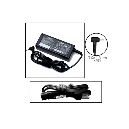 Cargador Para Laptop ACER 19V 3.42A 65W 3.0.X1.1mm Punta SPIN-FINO.