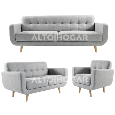 Juego de Sala 3 2 1 Lindsey Alto Hogar Gris Juego de Sala 3 2 1 Lindsey Alto Hogar Gris