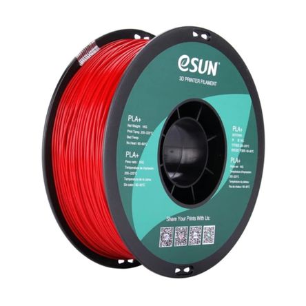 Filamento 3D PLA+ 1KG 1.75mm Esun Rojo Bombero