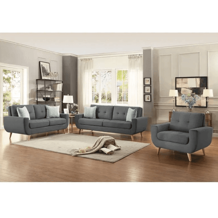 Juego de Sala 3 2 1 Karime Alto Hogar Gris Oscuro Juego de Sala 3 2 1 Karime Alto Hogar Gris Oscuro