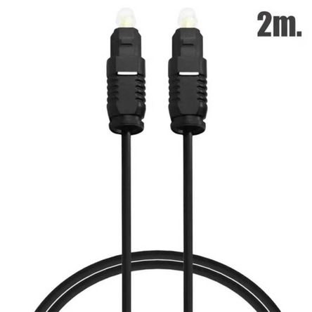 Cable Audio Digital Fibra Óptica 2m metros Macho para DVD PS4 Xbox 360 Black Oem