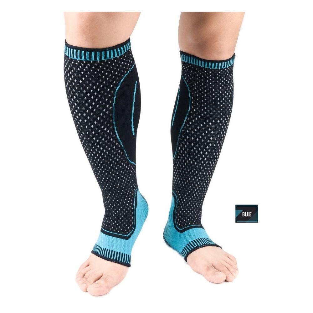 Medias de Compresión Deportiva (2 unidades) Generico Todo Deporte Azul Talla XL Medias de Compresión Deportiva (2 unidades) Generico Todo Deporte Azul Talla XL