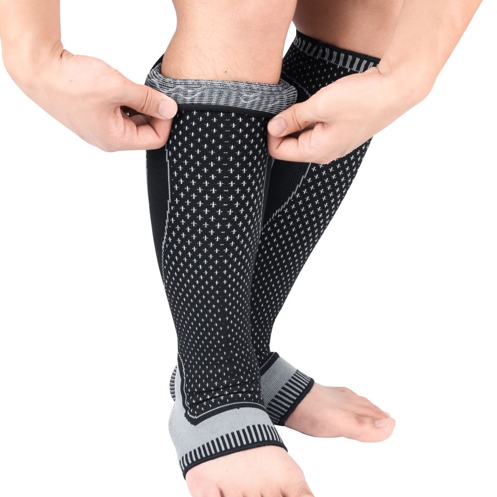 Medias de Compresión Deportiva (2 unidades) Generico Todo Deporte Negro Talla XL Medias de Compresión Deportiva (2 unidades) Generico Todo Deporte Negro Talla XL
