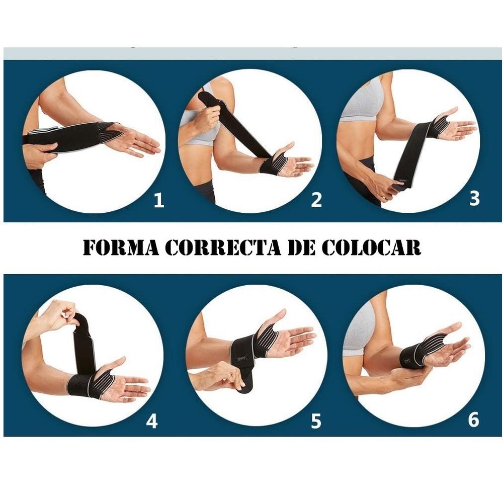 Muñequera con protector del Pulgar (2 unidades) Generico Todo Deporte  Naranja - Promart