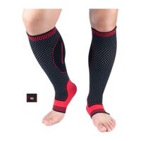 Medias de Compresión Deportiva (2 unidades) Generico Todo Deporte Rojo Talla M
